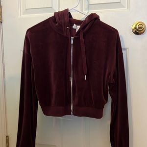 velvet (cropped) zip-up